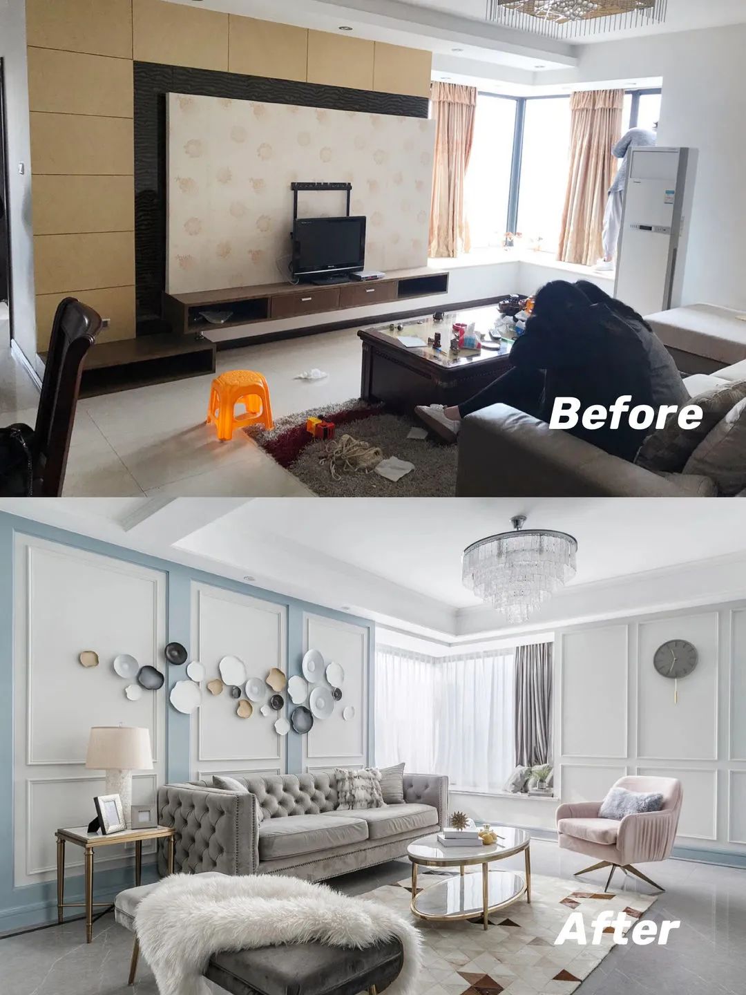 二手房翻新 | 爆改后“重生” 120平老舊房變身美式輕奢家